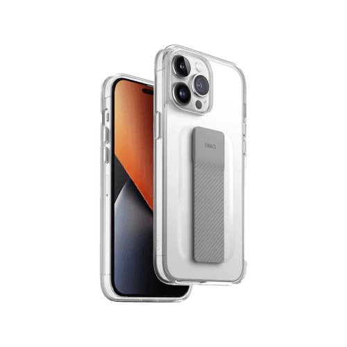 Uniq Hybrid Heldro Mount Series Case for iPhone 14 Pro Max - Lucent Clear