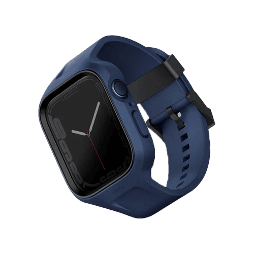 Uniq Monos 2 in 1 Strap For Apple Watch With Hybrid Case 45/44 mm - Marine Blue