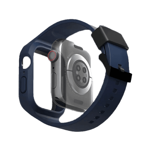 Uniq Monos 2 in 1 Strap For Apple Watch With Hybrid Case 45/44 mm - Marine Blue