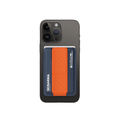 SkinArma Kado Wallet Mag-Charge Card Holder With Grip Stand - Blue / Orange