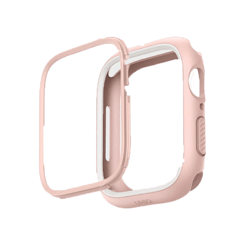 Uniq Moduo Case For Apple Watch With Interchangeable Bezel 45/44 mm - Pink/White