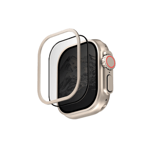 Uniq Optix Duo Pro Glass Protector & Stainless Steel Bezel for Apple Watch Ultra 49mm - Clear