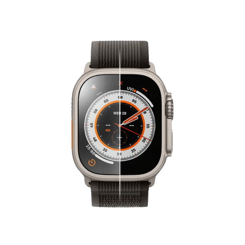 Uniq Optix Duo Pro Glass Protector & Stainless Steel Bezel for Apple Watch Ultra 49mm - Clear