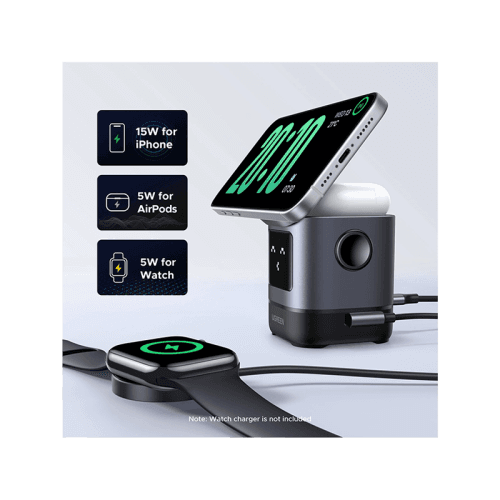 Ugreen 2-in-1 20W Magnetic Wireless Charger  - Grey