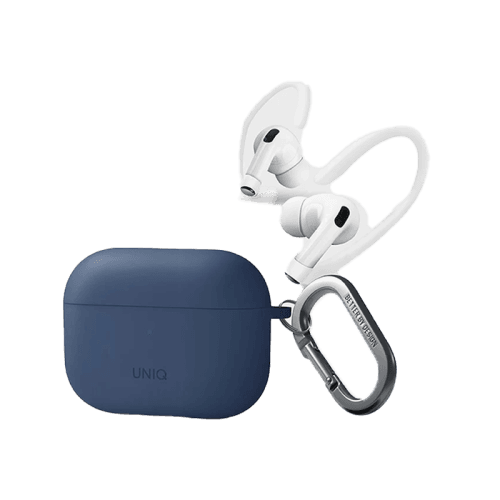 Uniq Nexo Silicone Hang Case With Sports Ear Hooks for Airpods Pro 2 - Caspian Blue