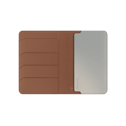 Uniq Belmont Passport Holder With RFID Blocking - Caramel / Ivory