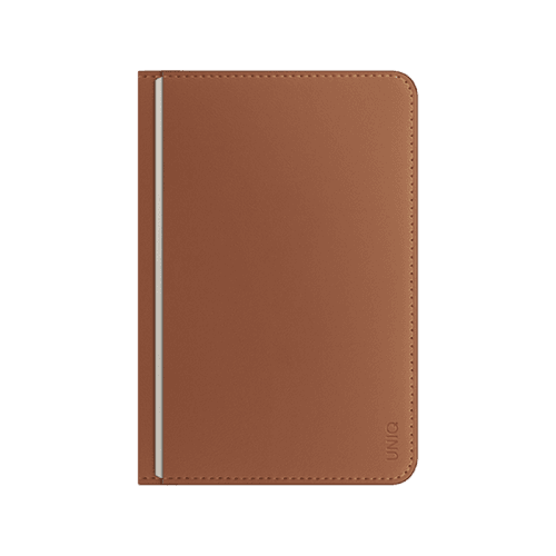 Uniq Belmont Passport Holder With RFID Blocking - Caramel / Ivory