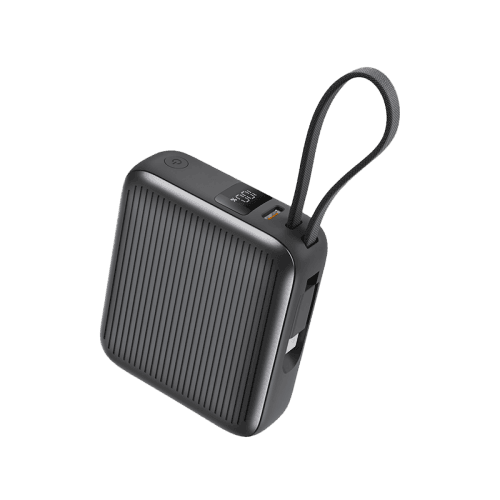 Energea Integra Mini 35 Power Bank 10000mAh With Build in USB-C Cable & Display - Gunmetal