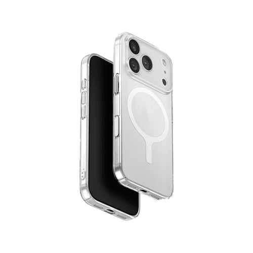 Uniq Airsuit MagSafe Case for iPhone 17 Pro Max - Glossy Clear / White