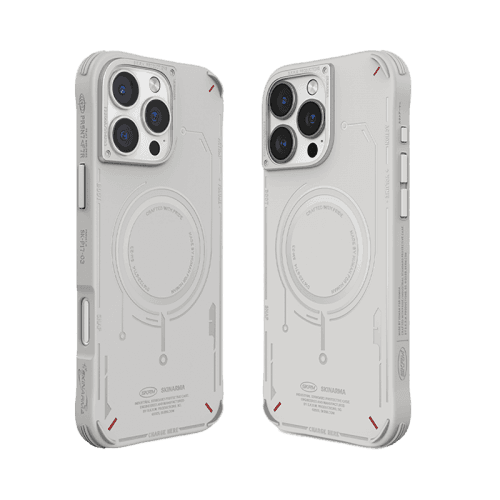 SkinArma Mecha MagSafe Case for iPhone 16 Pro Max - Light Grey