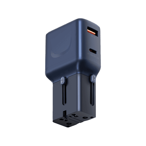 Energea Travel Go 1-Port USB-C & 1-Port USB-A 35W Travel Adapter - Blue