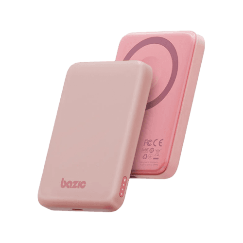 Bazic GoPower Snap 3-In-1 MagSafe with Apple Watch Charger 5000mAh Power Bank - Peach