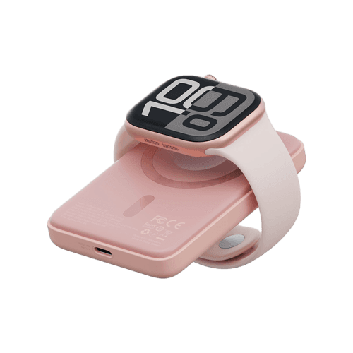Bazic GoPower Snap 3-In-1 MagSafe with Apple Watch Charger 5000mAh Power Bank - Peach