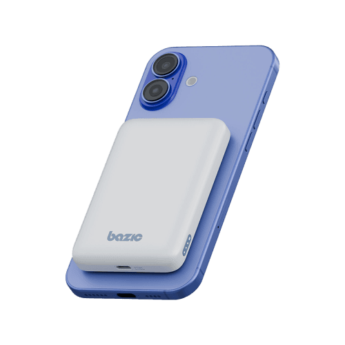 Bazic GoPower Snap 3-In-1 MagSafe with Apple Watch Charger 5000mAh Power Bank - Vanilla