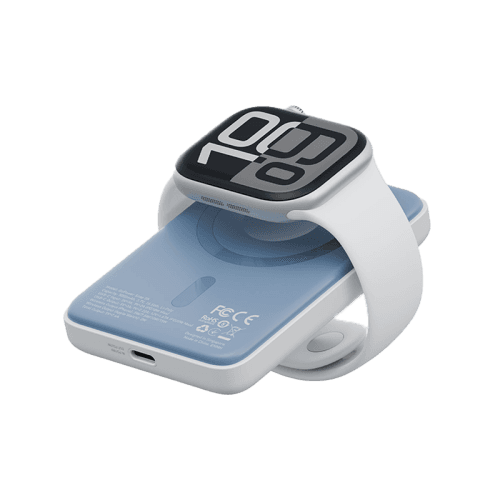 Bazic GoPower Snap 3-In-1 MagSafe with Apple Watch Charger 5000mAh Power Bank - Vanilla