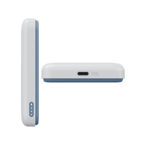 Bazic GoPower Snap 3-In-1 MagSafe with Apple Watch Charger 5000mAh Power Bank - Vanilla