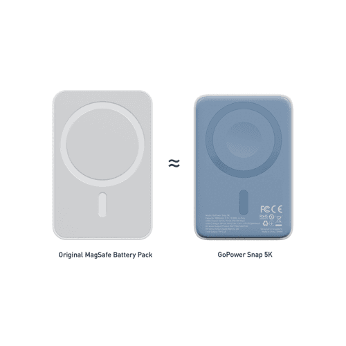 Bazic GoPower Snap 3-In-1 MagSafe with Apple Watch Charger 5000mAh Power Bank - Vanilla