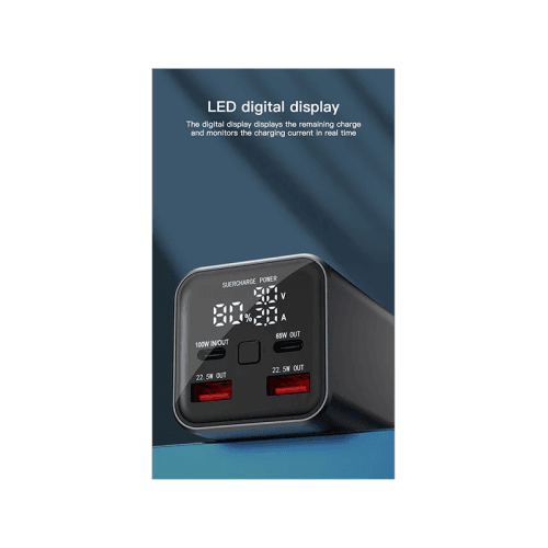 Engage 100W PD 20000mAh Power Bank With LED Display - Black
