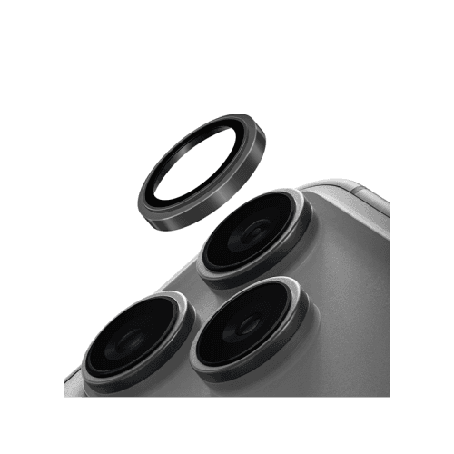 Uniq Optix Prime Stainless Steel Frame Sapphire Camera Lens Protector for iPhone 17 Pro & 17 Pro Max - Silver Chrome