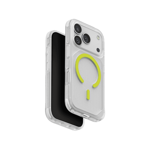Uniq Hybrid Combat Active MagSafe Case for iPhone 17 Pro - Frost Clear / Lume Light