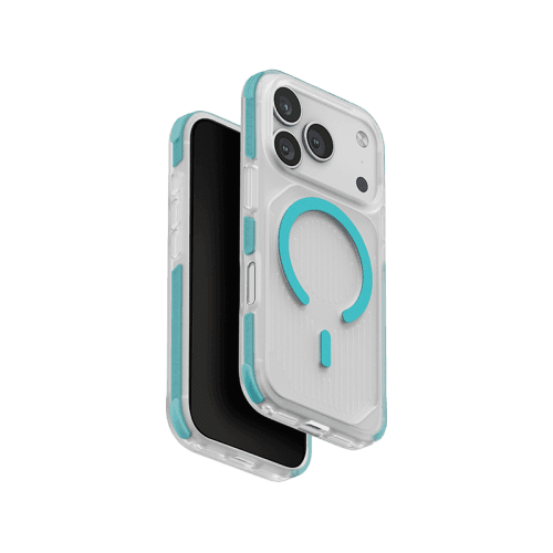Uniq Hybrid Combat Active MagSafe Case for iPhone 17 Pro - Frost Clear / Turquoise