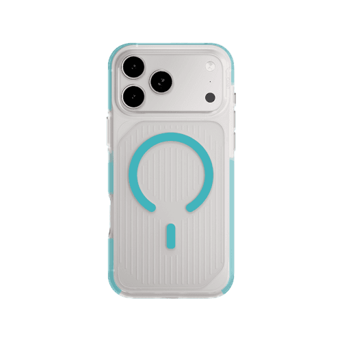 Uniq Hybrid Combat Active MagSafe Case for iPhone 17 Pro - Frost Clear / Turquoise