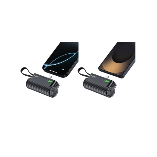 Sharge Flow Mini 2 USB-C With Built-in USB-C 5000mAh Power Bank - Black