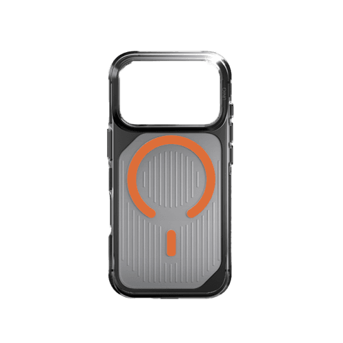 Uniq Hybrid Combat Active MagSafe Case for iPhone 17 Pro - Frost Smoke / Orange