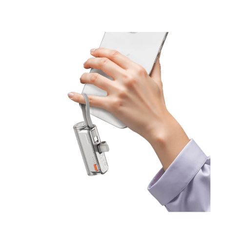 Sharge Flow Mini 2 USB-C With Built-in USB-C 5000mAh Power Bank - Silver