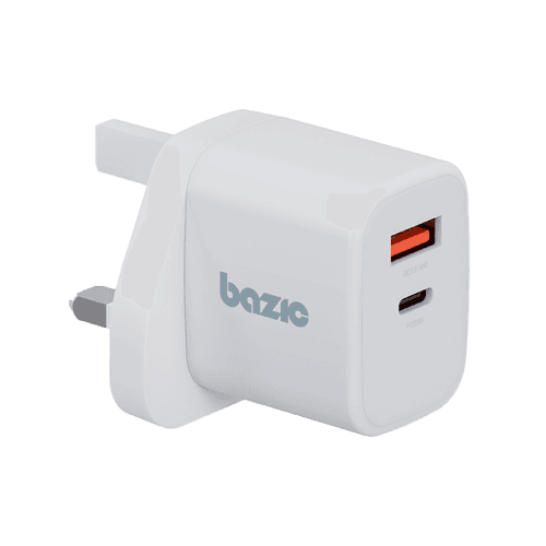 Bazic GoPort Velox 1-Port USB-C and 1-Port USB-A 35W PD Wall Charger - White