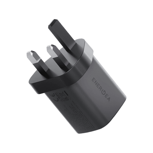 Energea Ampcharge Mini 1-Port USB-C and 1-Port USB-A 45W PD Wall Charger - Gunmetal