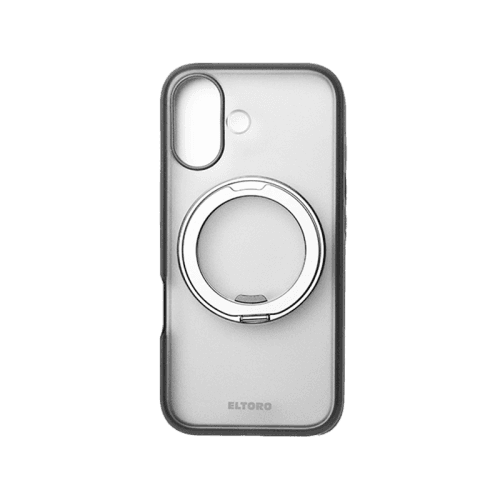 Eltoro Ruberized MagSafe Case With Rotating Kickstand for iPhone 17 - Grey