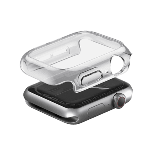 Uniq Hybrid Garde Watch Case With Screen Protector for Apple Watch 44MM - Dove Clear