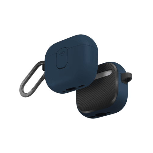Uniq Clyde Lock Case for Airpods 4th Gen - Royal Blue & Dark Grey