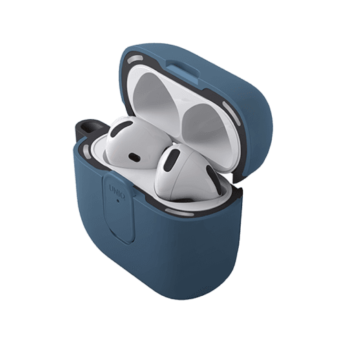 Uniq Clyde Lock Case for Airpods 4th Gen - Royal Blue & Dark Grey