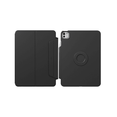 Uniq Rovus Snap Mount Magnetic 360 Rotating Detachable Case for iPad Pro 13" M4 7th Gen - Dallas Black