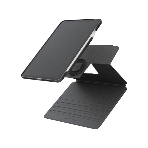 Uniq Rovus Snap Mount Magnetic 360 Rotating Detachable Case for iPad Air 11" M2 6th Gen - Flint Grey