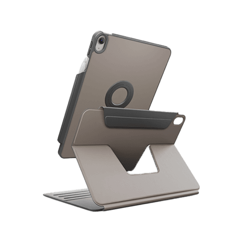 Uniq Rovus Snap Mount Magnetic 360 Rotating Detachable Case for iPad Air 11" M2 6th Gen - Flint Grey