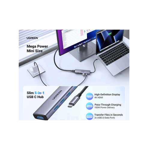 Ugreen USB-C multifunction Hub - Grey