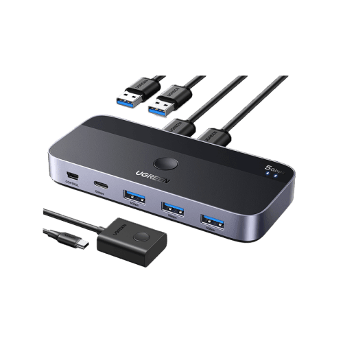 Ugreen USB 3.0 Sharing Switch 2 In 4 Out - Black