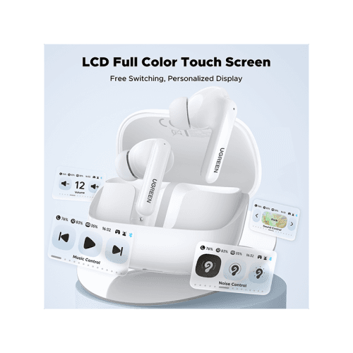 Ugreen Echo Buds Magic With Active Noise Cancellation and Smart Touch Screen - White