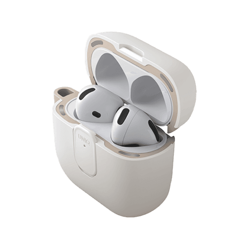 Uniq Clyde Lock Case for Airpods 4th Gen - Mist Grey & Khaki