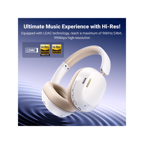 Ugreen Hi Tune Max 5c Hybrid Active Noise Cancellation Headphone - White