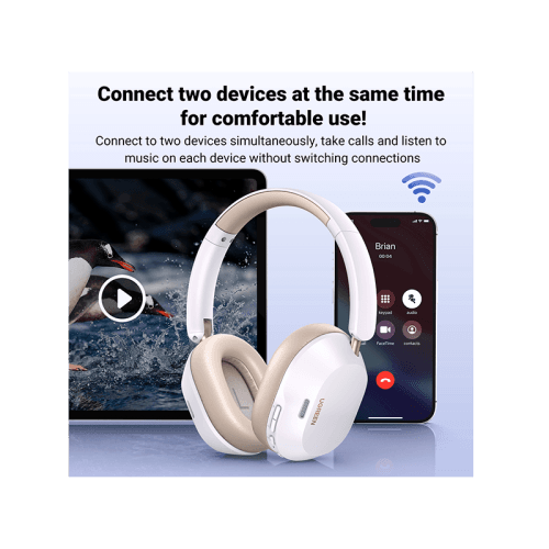 Ugreen Hi Tune Max 5c Hybrid Active Noise Cancellation Headphone - White