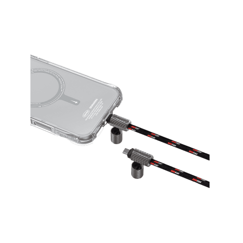 SkinArama Dyno Ve 2-In-1 USB-C to USB-C 240W Lanyard and Charging Cable - Black