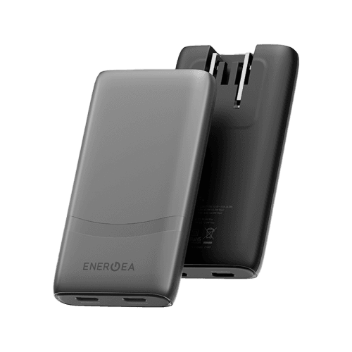 Energea TravelWorld Edge 65 2 Port USB-C 65W Travel Adapter - Gunmetal