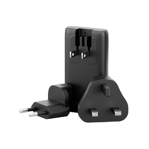 Energea TravelWorld Edge 65 2 Port USB-C 65W Travel Adapter - Gunmetal