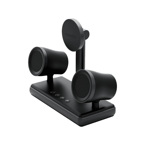 Energea MagAudio Stand 2 IN 1 Wireless Charger With Stereo Speaker - Gunmetal