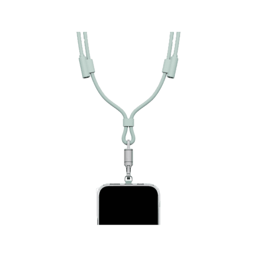 Energea Lasso 2-In-1 USB-C to USB-C 240W 480Mbps Lanyard With Charging Cable 1.5M - Sage
