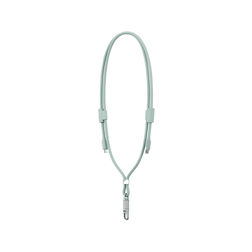 Energea Lasso 2-In-1 USB-C to USB-C 240W 480Mbps Lanyard With Charging Cable 1.5M - Sage